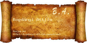Bogdányi Attila névjegykártya